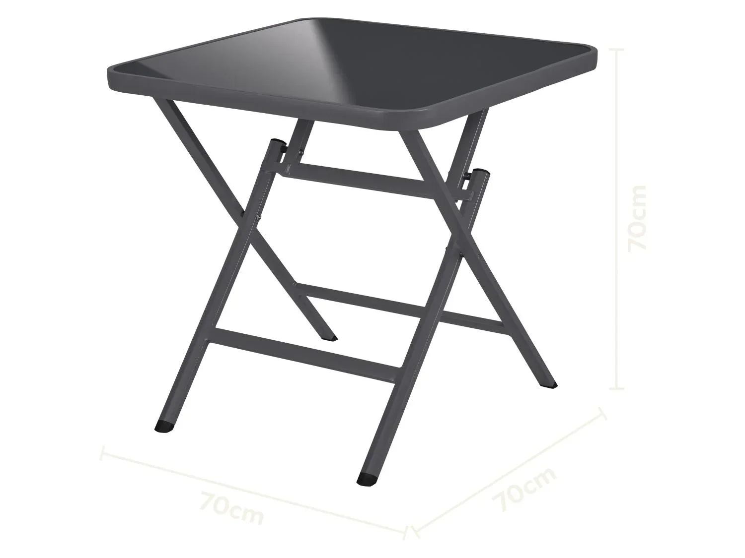 LIVARNO Table de jardin + Lot de 2 fauteuils Houston