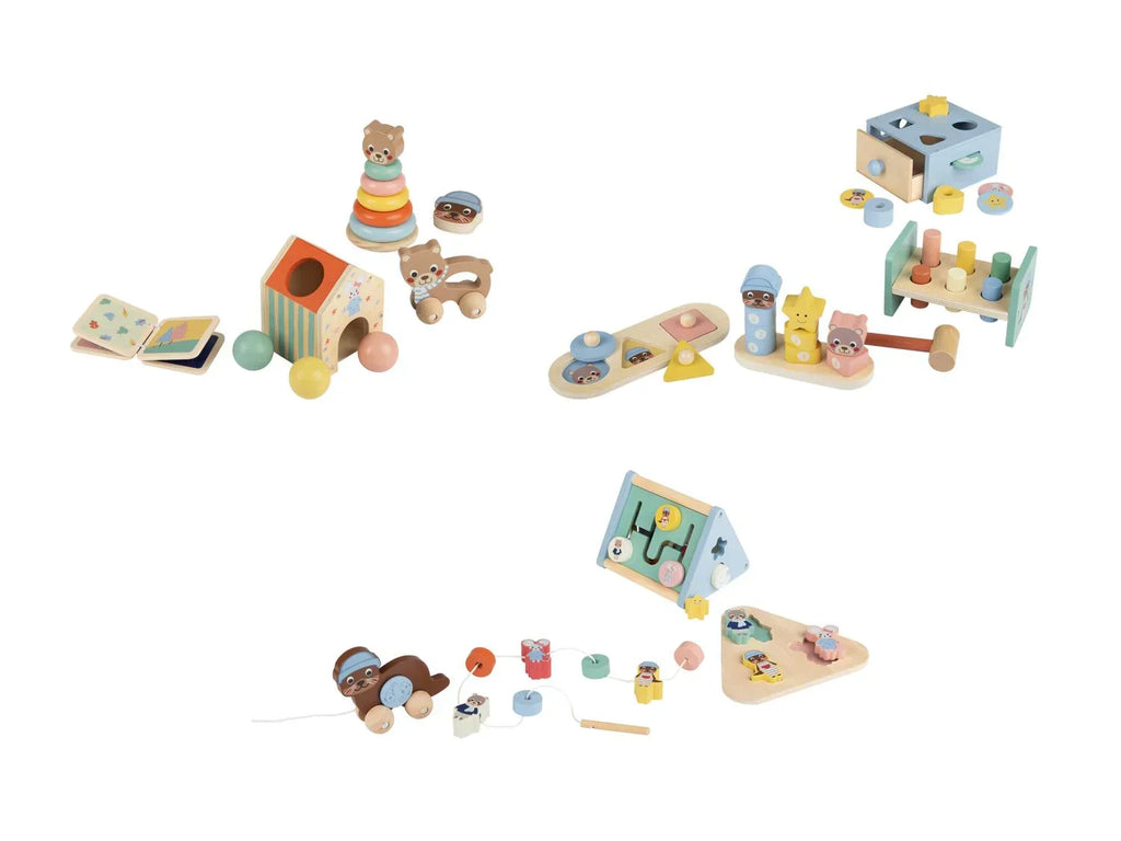 lupilu Bote de jeu et dapprentissage en bois