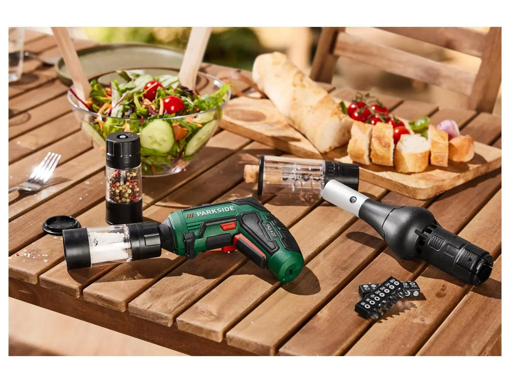 PARKSIDE Set de visseuses sans fil avec accessoires BBQ PAS 4 D7, 10 Nm, 4 V
